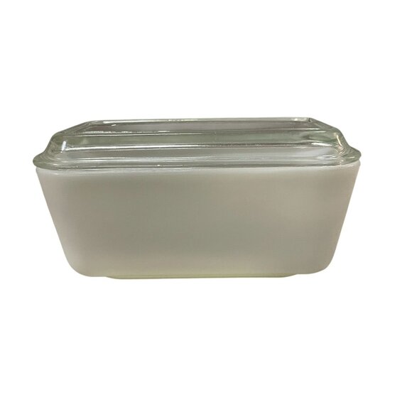 Pyrex Refrigerator Dish and Lid Used Butterprint Amish Rooster Rectangle - Picture 15 of 16